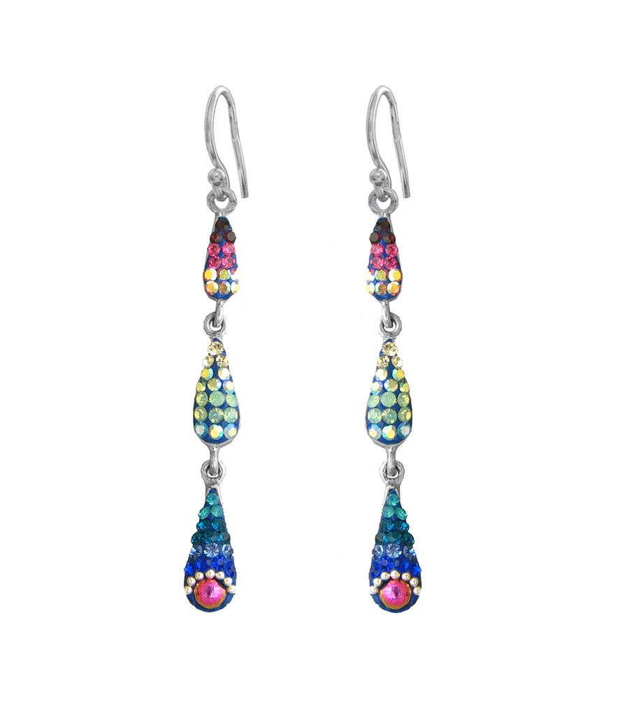 PETITE INFINITE TRICKLE EARRINGS PE-8341 • Island Crystals